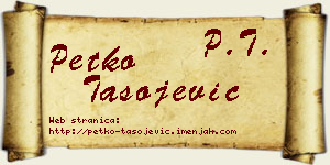 Petko Tasojević vizit kartica